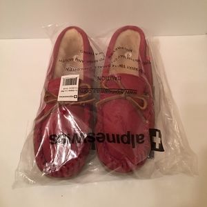 Alpine Swiss Red Moccasins
